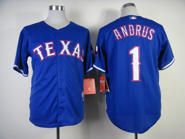 Men Texas Rangers #1 Andrus Blue MLB Jerseys->texas rangers->MLB Jersey